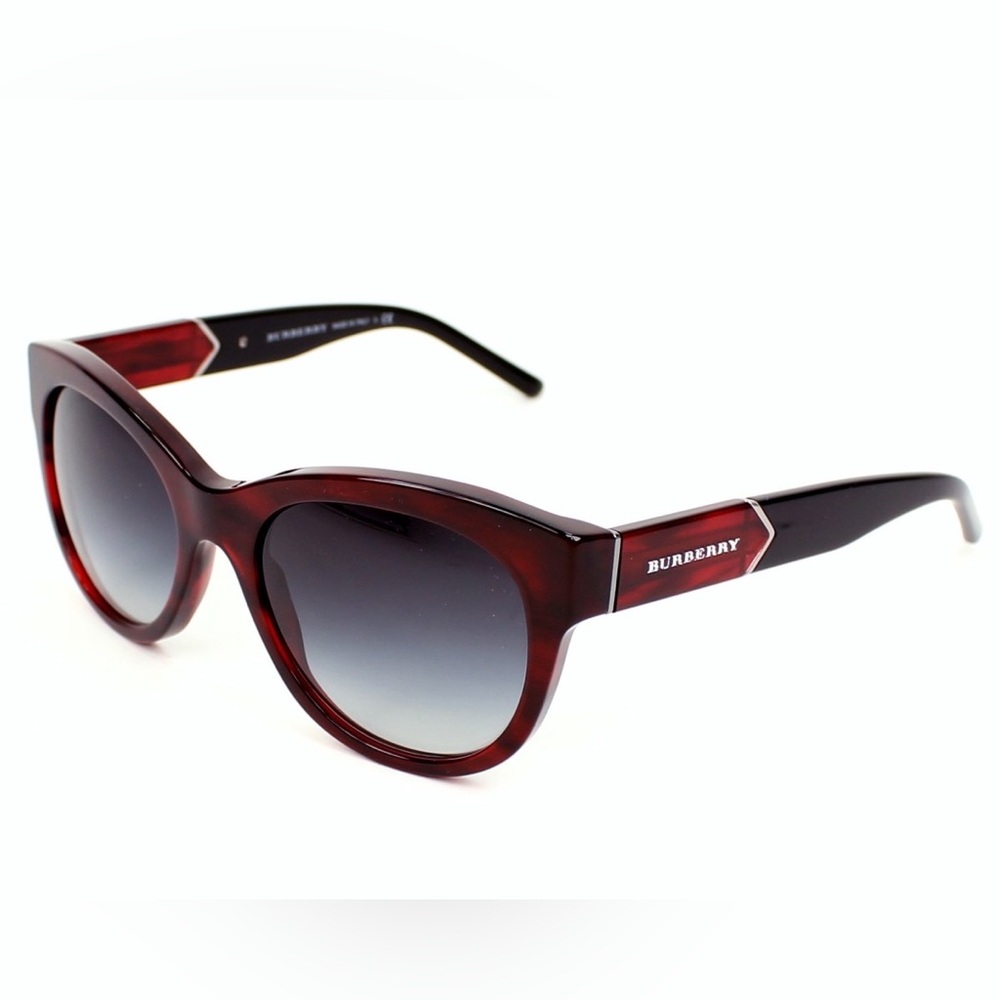 Like New - Burberry Black/ Dark Red BE-4206 Cat Eye Sunglasses